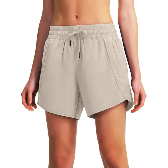 Endives Women's Workout Shorts Lightweight Gym Athletic Shorts With Zipper Pockets Comfy Fit Walking Hiking Tennis Running Shorts for Women