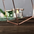 thumbnail image 5 of BalsaCircle 6" Rose Gold Jointed Geometric Stand Tealight Votive Glass Candle Holders Wedding, 5 of 6