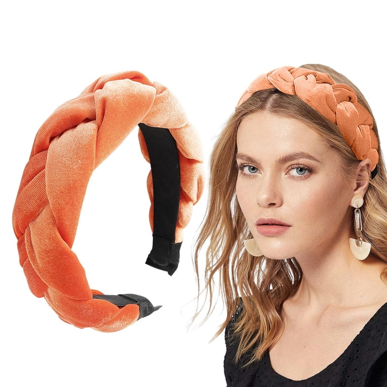 BWASD Wide Headbands for Women Thick Solid Color Elastic  display picture 1