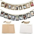 thumbnail image 2 of 1 Set Hanging Photo Frames Adjustable Hanging Rope Dust-Proof Paper DIY Photo Collage Frames Home Decoration, 2 of 8