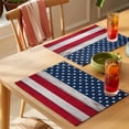 thumbnail image 4 of Independence Day Placemats Set of 2, American Flag Wood Grain Non-Slip Place Mats Washable Table Mats for Kitchen Dining Table Decorations Indoor/Outdoor, 4 of 9