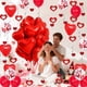 thumbnail image 4 of Adorno de Globo Rojo con Forma de Corazón para San Valentín | Globos Decorativos de Plástico | Decoración Festiva | Decoración Romántica para El Hogar | para Cumpleaños y Eventos | Diseño Ligero y Du, 4 of 6