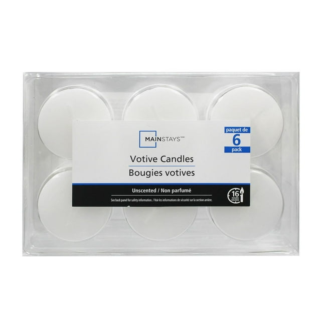 Mainstays Unscented Votive Candles