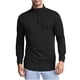 thumbnail image 2 of pstuiky camisa de manga larga para hombre, Camiseta deportiva de manga larga con cuello alto, cremallera gruesa y cálida para hombre, color liso y liso camisetas de hombre m, 2 of 4