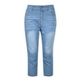 thumbnail image 5 of Capri Pants For Women Hight Waisted Denim Jeans Stretch Slim Calf Length Jeans Trousers For Women, 5 of 7