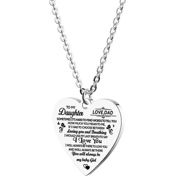 Heart Pendant Necklace Inspirational Gift To My Wife Mom Daughter Granddaughter Necklace Gift From Mom Dad Grandma,Mother'S Day Birthday Gifts[Z4892]