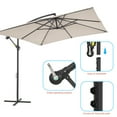 thumbnail image 4 of CHYVARY 8.2 x 8.2ft Patio Offset Umbrellas Outdoor Hanging Market Patio Umbrella, 50+ UV Protection Cantilever Outside Umbrellas for Yard, Pool and Deck,Begie, 4 of 6