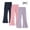 c02Multicolor, variant on 3 Pack Girls Flare Leggings Solid Color High Waist Bell Bottom Pants Kids Cotton Casual Clothes for Teen Girl Multicolor 6 Years
