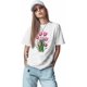 thumbnail image 2 of Womens T Shirts Pink Tulip Crewneck Short Sleeve Shirts for Women Flower Loose Fit Lightweight Casual Tees Tops, 2 of 6