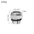 thumbnail image 2 of Unique Bargains M12x1.5mm Male Threaded Aluminum Air Compressor Oil Level Gauge Sight Glass 5Packs, 2 of 5
