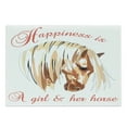 thumbnail image 1 of Animal Cutting Board, Happiness is a Girl and Her Horse Lettering with Side Portrait of Animal, Decorative Tempered Glass Cutting and Serving Board, in 3 Sizes, by Ambesonne, 1 of 2