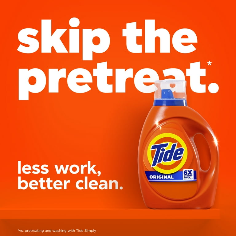 Tide Laundry Detergent Liquid with 6X Boosted Cleaning Power Tide Laundry Detergent Liquid with 6X Boosted Cleaning Power