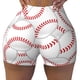 thumbnail image 2 of Fotbe Baseballs Shorts Sin Costuras – Shorts Deportivos de Cintura Alta para Mujer, Elásticos para Gimnasio, Yoga, Running o Ciclismo-Small, 2 of 8