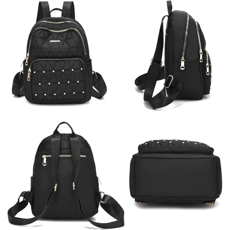 Mini Nylon Backpack for Women Small Anti Theft Travel Bag with Multiple Pockets Amazon.com: Pealwel Mini Backpack Purse for Women,Small  main image 3