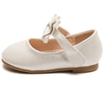 thumbnail image 2 of DADAWEN Girls Mary jane flats Dress shoes for 7.5 Toddler White, 2 of 7