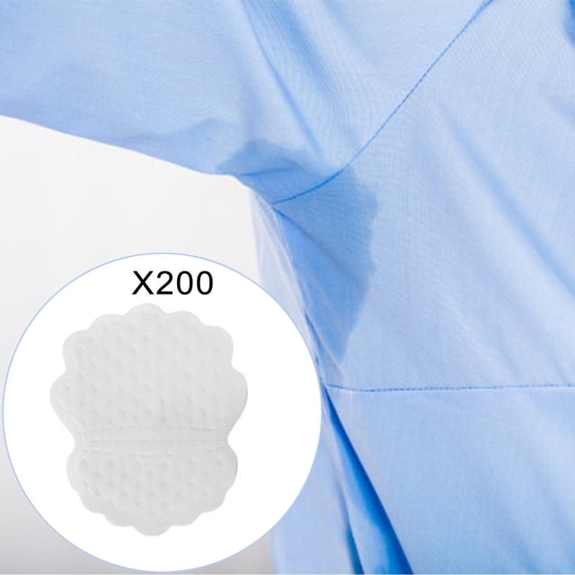 200x Almohadillas de Protección Contra El Sudor para Las Axilas Desechables Efecto Frío Tela No Tejida Transpirable Absorbente No Visible para Hombres