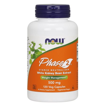 NOW Supplements, Phase 2 (White Kidney Bean Extract)500 mg, 120 Veg