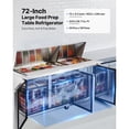 thumbnail image 2 of KFFKFF 72"W Commercial Refrigerator, 18.7 Cu. Ft Sandwich Prep Table, Food Prep Fridge with 30 Pans and Cutting Board, Stainless Steel Salad Prep Cooler for Restaurant and Food Truck, 2 of 9