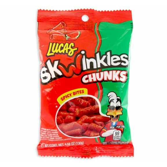 Lucas Skwinkles Chunks Spicy Bites Watermelon Flavored 4.58 oz