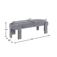 thumbnail image 3 of OakvillePark Veywood Velvet Bench, Gray, 3 of 6