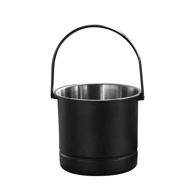 Cubo de Hielo Soledad Enfriador de Botellas de Bebidas de Acero Inoxidable Negro