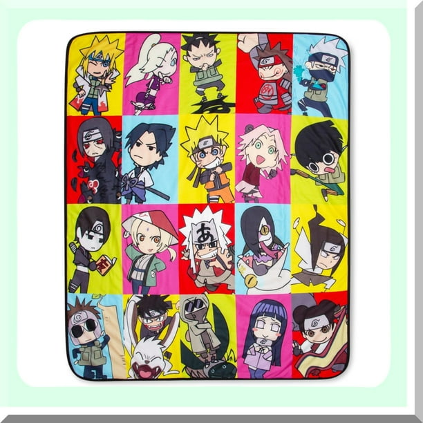 Shinobi Legends Fleece Throw Blanket with Sherpa Backing 50x60 Inch Naruto Character Collage Walmart