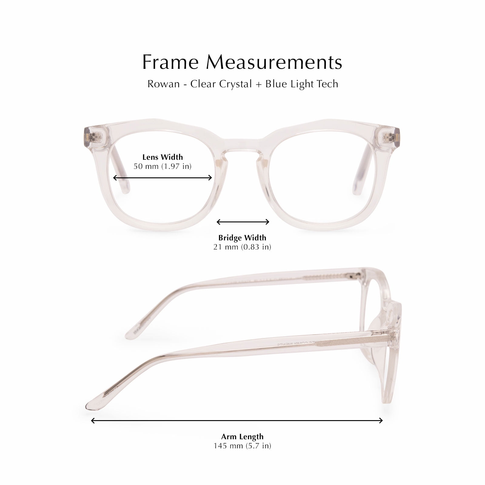 Compliments by DIFF Eyewear Rowan Blue Light Reading Glasses for Men and Women Clear Crystal +2.5