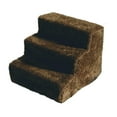 thumbnail image 2 of Pet Stairs 3 Steps Indoor Dog Cat Steps Ramp for Puppies up to 45 lbs White Fleece, 2 of 3