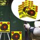 thumbnail image 1 of Objetivos de salpicadura para disparar, papel reactivo de 8 pulgadas, pegatinas de objetivo, rollo de objetivo autoadhesivo para de pellets, 20 piezas Soledad Objetivo autoadhesivo, 1 of 10