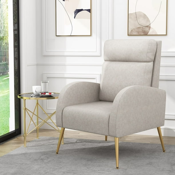 Andeworld Modern Accent Chair with Arm, Single Living Room Chairs Upholstered Reading Bedroom