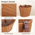 thumbnail image 4 of Kids Bicycle Handlebar Basket, Bicycle Hanging Basket with Adjustable PU Belts, Weatherproof Hand-Woven Rattan Storage Basket, Kids Bicycle Accessories, 4 of 6
