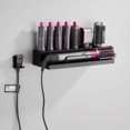thumbnail image 1 of Estante de almacenamiento para rizos, colgador para peinar el cabello, soporte para estante de baño para colgar en la pared, 1 of 4