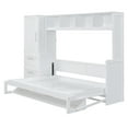 thumbnail image 6 of Full Size Murphy Bed Wall Bed with Closet and Drawers,White, 6 of 6