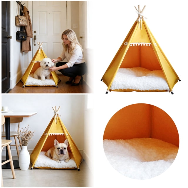 Creatine Portable Indoor Outdoor Play Tent With Removable Mat For Cats Small Animals Comfortable Breathable Shelter