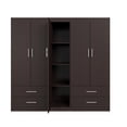 thumbnail image 4 of Mobi Ropero 152cm De Madera Sauce Chocolate Closet Organizador Mobi Muebles Ropero Chocolate, 4 of 7