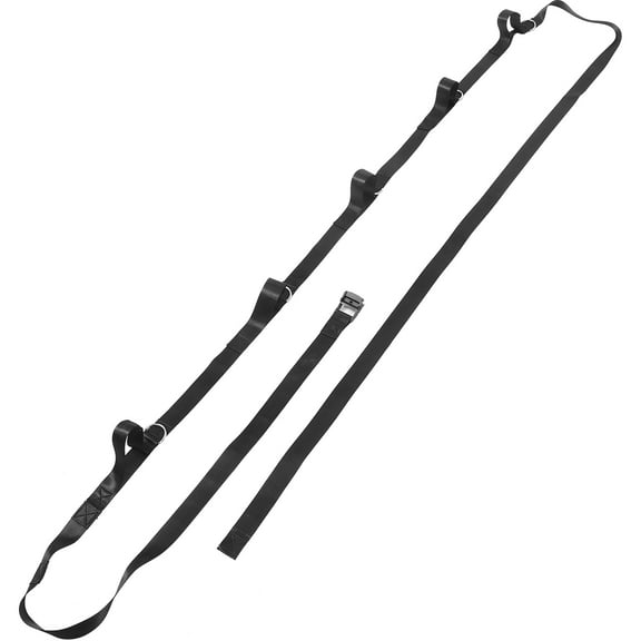 Worgeous  Tension Rope Door Anchor Belt Versatile Gym Bands for Working Out Resistance Fitness Black