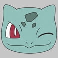 thumbnail image 2 of Men's Pokemon Bulbasaur Wink Face Tank Top Athletic Heather X Large, 2 of 5
