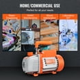 thumbnail image 6 of KFFKFF 1/5 HP Single Stage Vacuum Pump, 3.5 CFM, 120V AC Air Conditioning Vacuum Pump, 1/4" SAE Male 1/2" ACME Male Inlet, for HVAC Repair, Refrigeration Servicing, Resin Degassing, 6 of 9