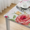 thumbnail image 4 of PIKWEEK Table Cloth Floral Pink Rose Hydrangea Carnation Flowers white, 4 of 7