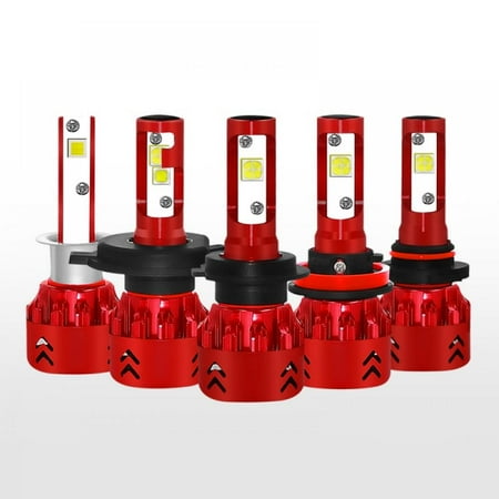 

Mini7 H4/9003/HB2 LED Headlight Bulb Newest Version All-in-One Conversion Kits 6000K Cool White 60W 9600Lms Per Pair-High Beam Headlamps Bulbs Lamps