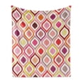thumbnail image 1 of Modern Soft Flannel Fleece Throw Blanket, Seamless Doodle Style with Dots Tear Like Colorful Vivid Ornaments Image, Cozy Plush for Indoor and Outdoor Use, 50" x 60", Multicolor, by Ambesonne, 1 of 6
