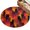 Red, Orange, Black, variant on Round Rugs 6Ft, Abstract Vertical Blocks Round Area Rug Washable Indoor Throw Carpet, Orange Black Color Gradient Ombre Soft Non Slip Circle Rug for Office Cabinet Home Decor Aesthetic