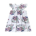 thumbnail image 3 of Fesfesfes Toddler Kids Baby Girls Summer Dress Cartoon Elephant Fly Sleeve Princess Dress Party Dress Under 10$, 3 of 9