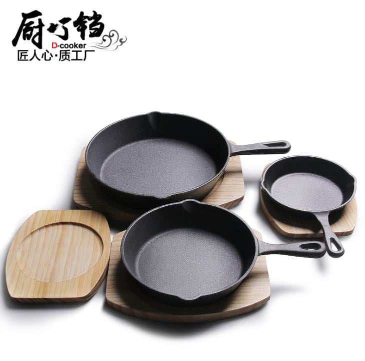 Cast Iron Skillets 14/20cm Frying Pan Cooking Pot Breakfast Pan