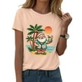 thumbnail image 4 of Duqingm Christmas Tshirts Women Christmas Squad Shirt for Women Christmas Crew Tshirt Xmas Lights Tee Tops Light Yellow,XL, 4 of 6