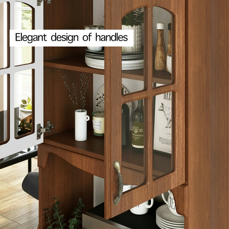 Glass corner on sale kitchen cabinet