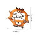 thumbnail image 3 of Worallymy 1 par de tacos de hielo 18 dientes Zapato de acero inoxidable Spike Escalada en nieve Senderismo Zapato antideslizante Garra L naranja Worallymy JD735919653, 3 of 7