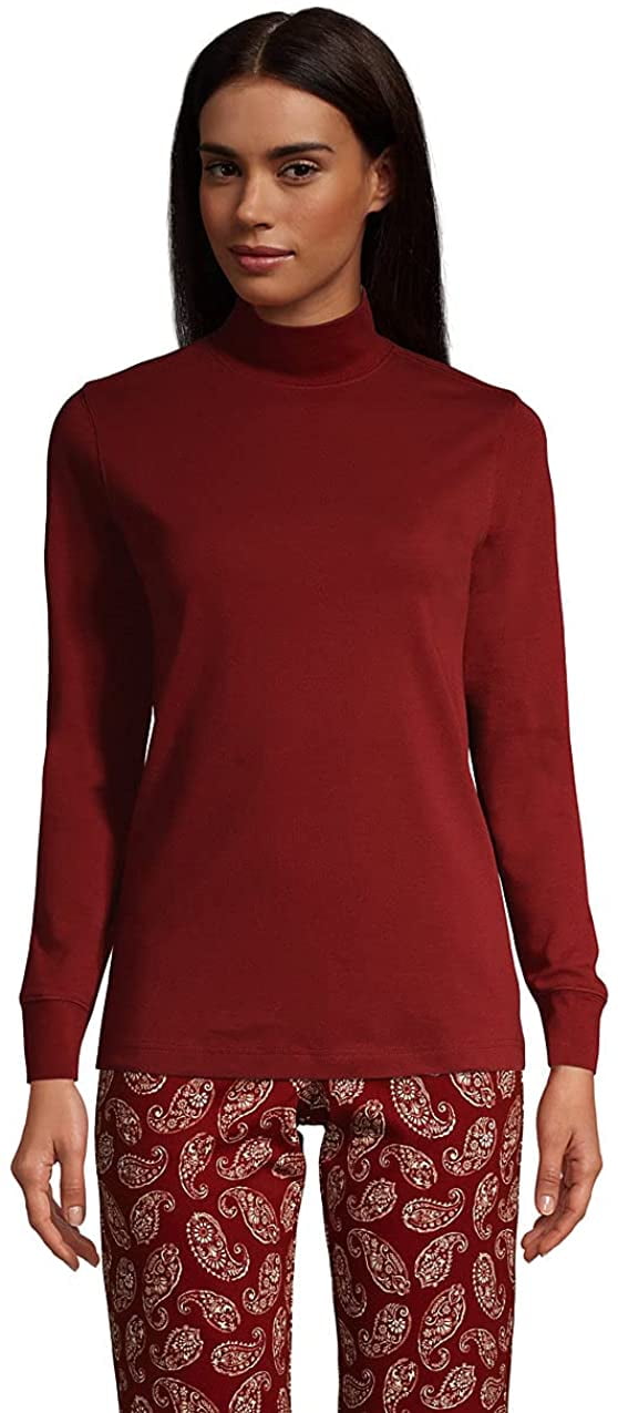 Relaxed Cotton Mock Turtleneck, Xs 