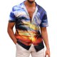 thumbnail image 1 of Camisa de playa de manga corta hawaiana para hombre, camisas informales con botones de verano estampadas Pompotops oipoqjl44765, 1 of 7