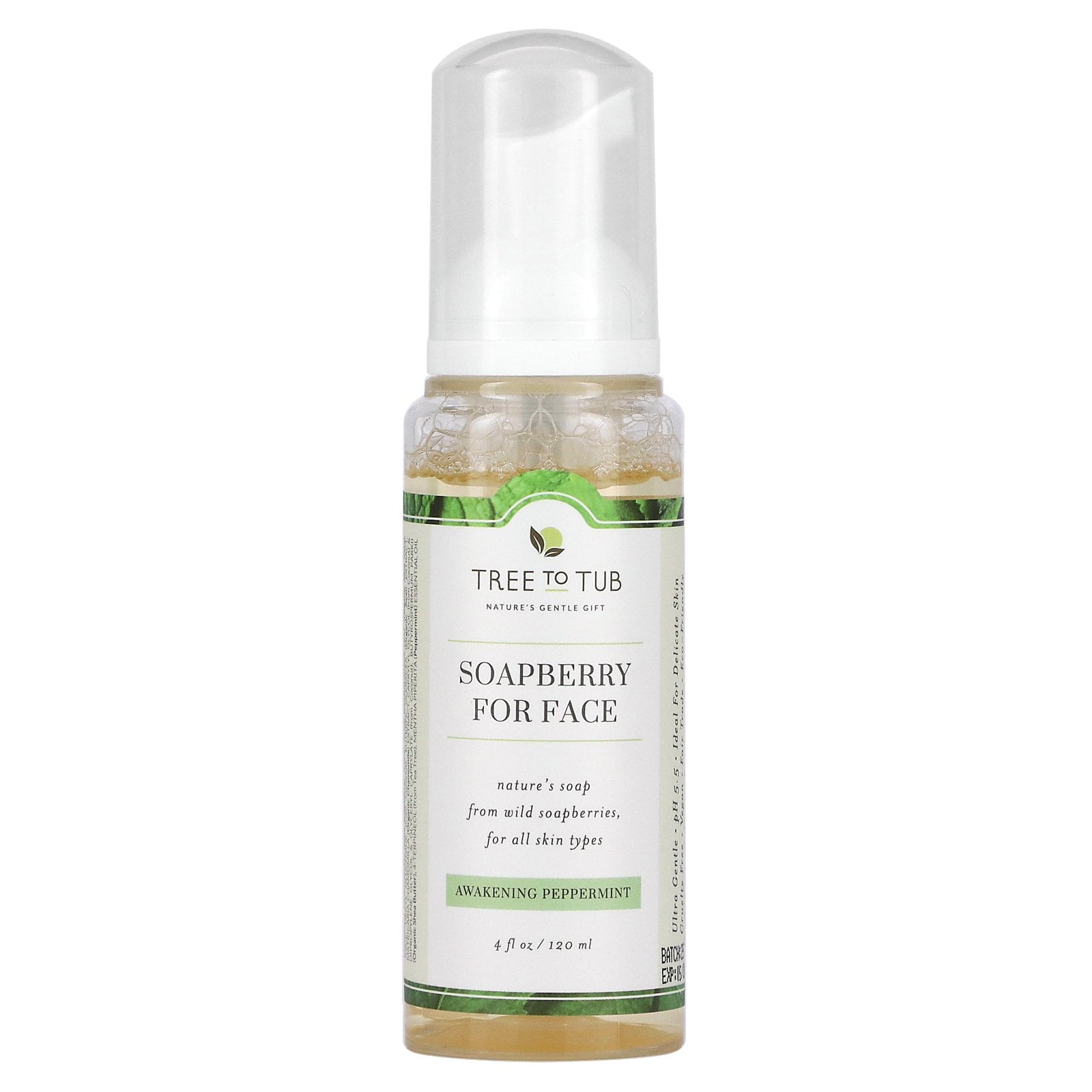 Soapberry Gentle Foaming Face Wash Cleanser, Oil Free, pH Balanced for Oily, Sensitive Skin